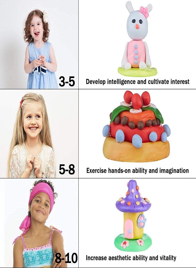 Firstly T Combo 12pcs Clay (1 Sets of 12 Colors)+3 Slime+1 Pot+ Straws+Tools Free Stickers Craft Kit Set for Girls and Boys with Art Craft Supplies for Kids Ages 8-10, Age 9-12, Age 12-16 Old - Image 5